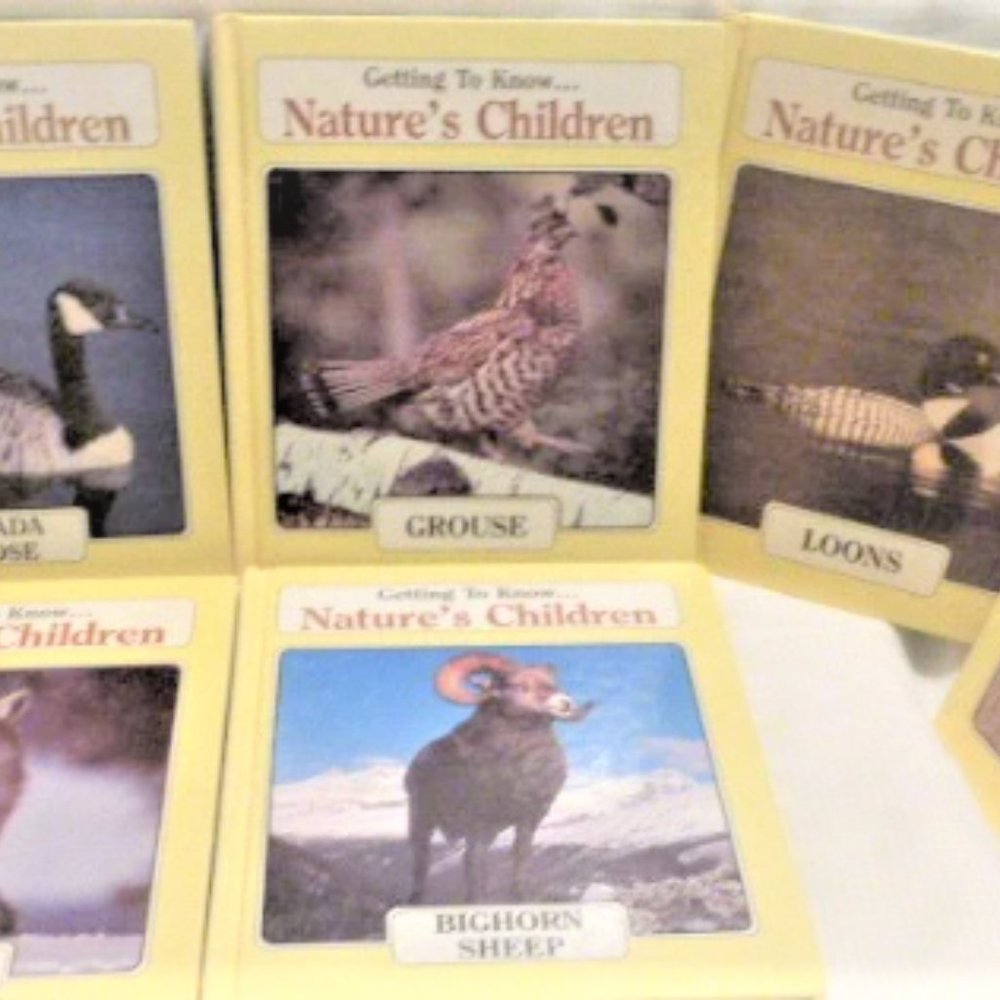 BK4 - 6x Double Sided GETTING To Know NATURES CHILDREN Elk Mice Loons Black Bear